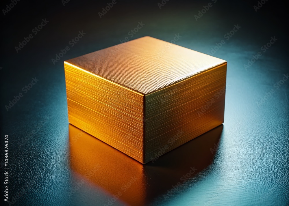 Poster dark textured surface with plain square box - mockup for product display & branding