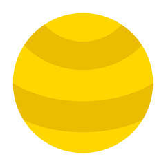 Yellow Striped Sphere Icon