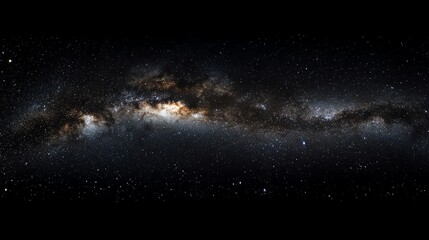 Obraz premium Milky Way Galaxy Panorama Night Sky Starry Space