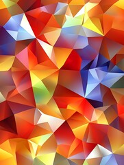 Obraz premium Colorful Abstract Polygon Mesh Background with Geometric Triangular Facets