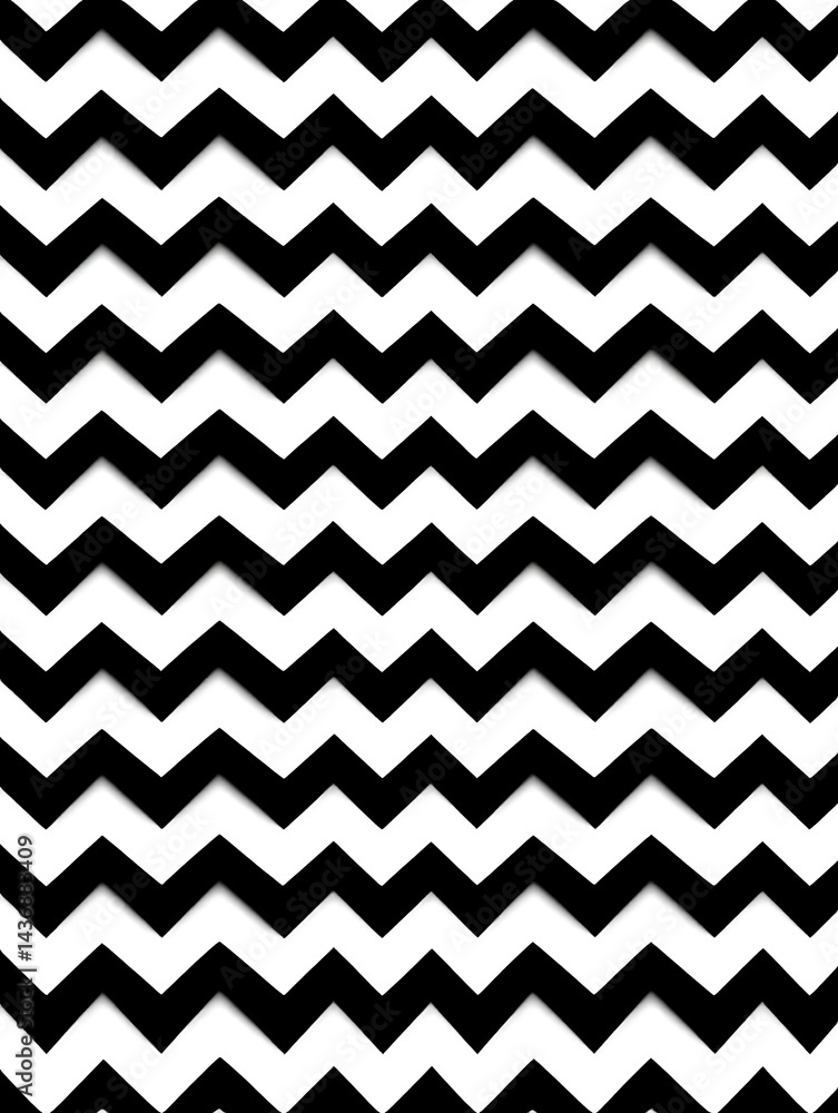 Poster elegant black and white chevron pattern creating a modern visual texture