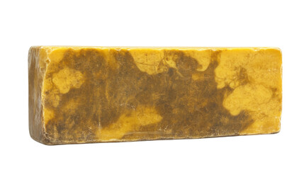 Fresh Block of Butter Isolated on Clean White Background in Realistic Food Illustration