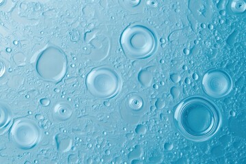 Abstract light blue water droplets background