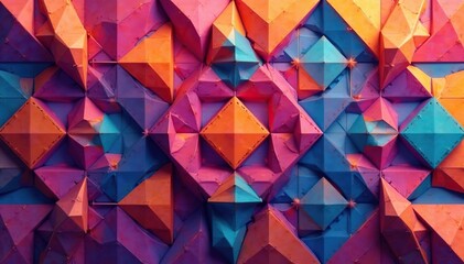 Obraz premium Abstract geometric shapes forming a repeating design, simplicity, trend