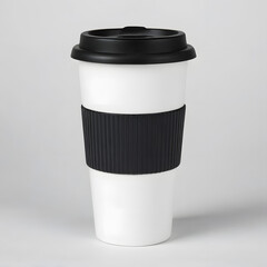 Travel mug on an isolated white background