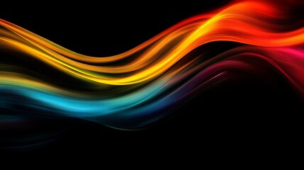 Fluid Abstract Motion of Colors Representing Cybernetic Creativity