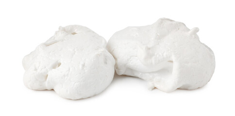 Delicious homemade meringue cookies isolated on white