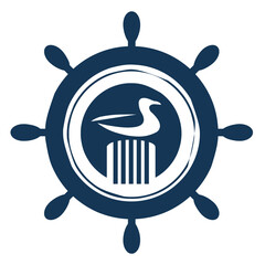 Animal themed logo icon with dark blue base color