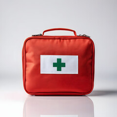 Obraz premium First aid kit on an isolated white background
