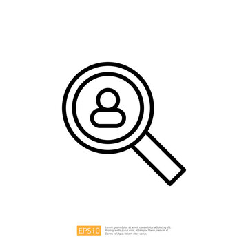 Magnifying Glass Icon Symbolizing Law and Judgment with Focus on Investigation and Analysis in Legal Context