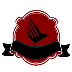 Animal themed icon logo with red base color