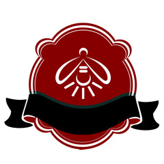 Animal themed icon logo with red base color