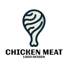Chicken Meat Vector Logo Design