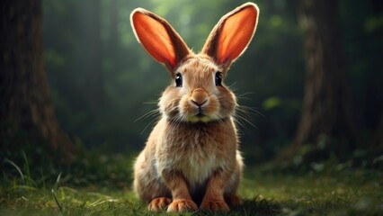 "Running Wild Hare in Snow – Fast Brown Rabbit in Winter Scene"