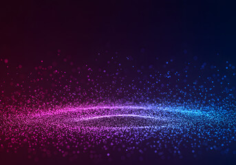 Fototapeta premium Vibrant Purple and Blue Glowing Particle Background