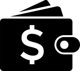 wallet icon with dollar. Finance icons. Money symbol. earning money symbols
