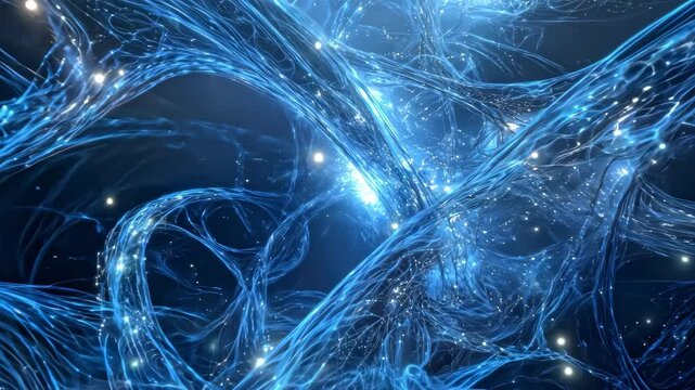 Blue Glowing Network