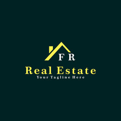 FR Initials Real Estate Logo Vector Art  Icons  and Graphics
