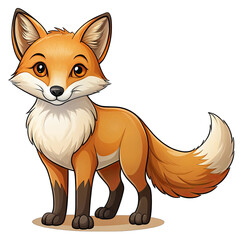 Fototapeta premium red fox cartoon