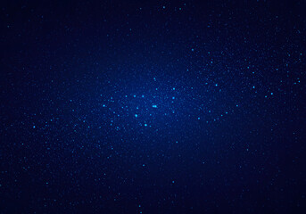 Dark Blue Abstract Background with Glowing Particles