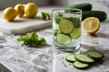  Cucumber Lemon Mint Infused Water