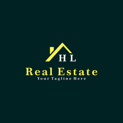 HL Initials Real Estate Logo Vector Art  Icons  and Graphics