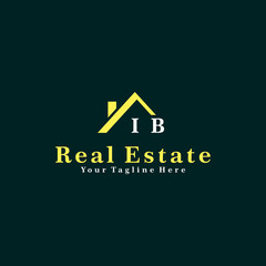 IB Initials Real Estate Logo Vector Art  Icons  and Graphics