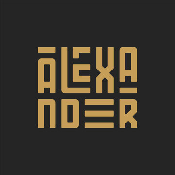 Alexander Name Typography Design