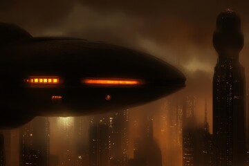 ufo in the city