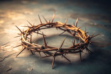 Minimalist Crown of Thorns: Symbol of Sacrifice and Suffering