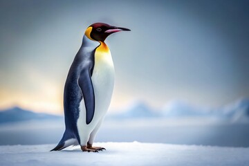 Minimalist Penguin on White Background, Isolated PNG Image for Design Projects