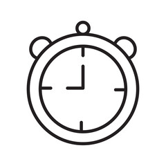 Clock icon on white background