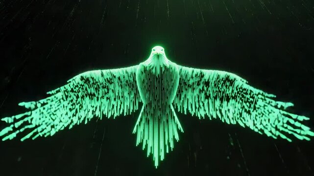 White angelic wings gracefully extend against a dark backdrop and soar into the sky