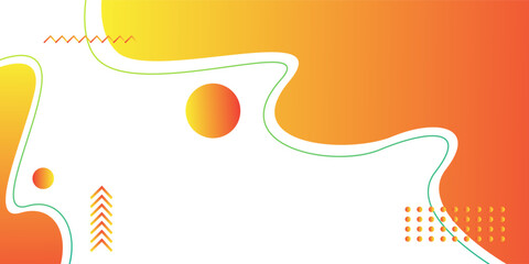 Colorful banner template with gradient color. Design with liquid shapes. with a yellow green color combination with a modern and luxurious concept