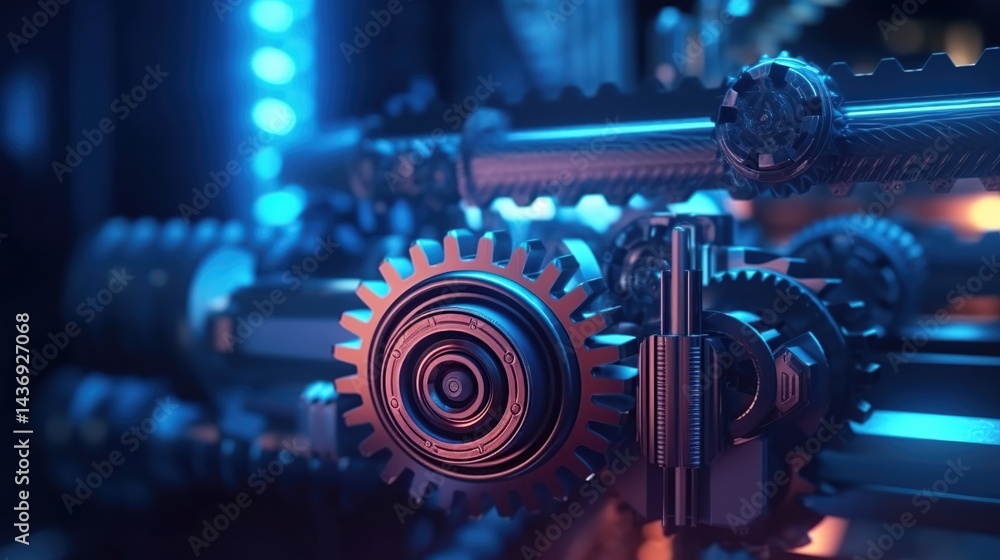 Poster increasing automation level. rpa robotic process automation innovation technology concept. precision