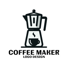 Coffee Maker Vector Logo Design