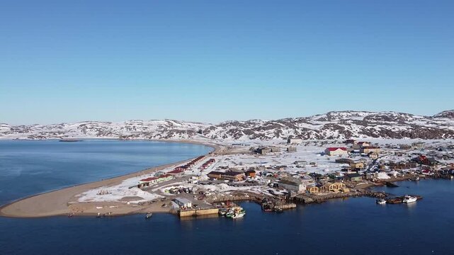 Drone Flights over Teriberka, Kola Peninsula, Russia, Barents sea, Arctic