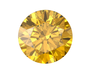 Yellow Diamond Gemstone with high quality, transparent background