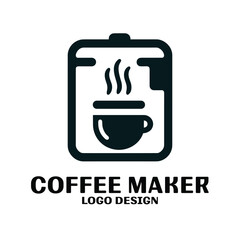 Coffee Maker Vector Logo Design