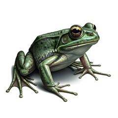 Obraz premium African Bullfrog On White Background