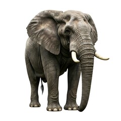Fototapeta premium African Forest Elephant On White Background
