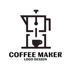 Coffee Maker Vector Logo Design