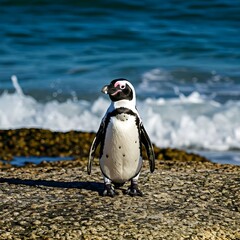 Obraz premium penguin on the beach