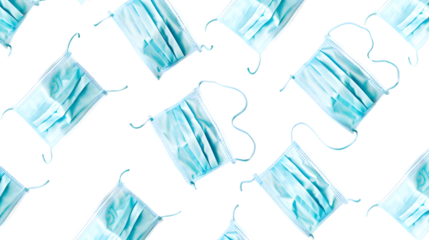 Professional Pattern Created with Medical Surgical Masks for Coronavirus Protection