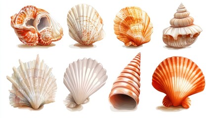 Assorted seashells collection