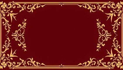 Elegant gold floral frame.