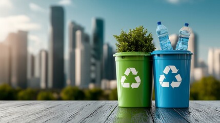 Visual concept of eco-friendly waste management methods for a cleaner planet.