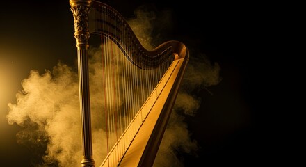 Obraz premium Harp in Smoke