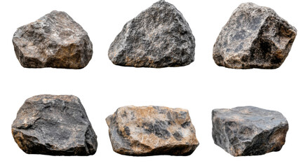 collage of a stone steel on white background