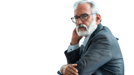 Professional Senior Businessman Engaged in a Listening Session At Meeting